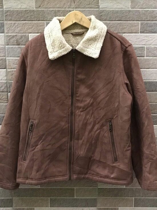 Other - Contrast Corduroy Collar Denim Workwear Jacket